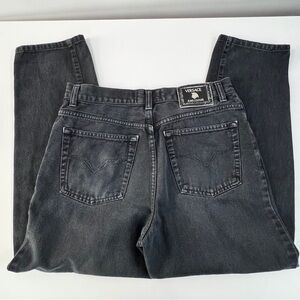 Vintage 90s Versace Couture Jeans Faded Black Size 30x44